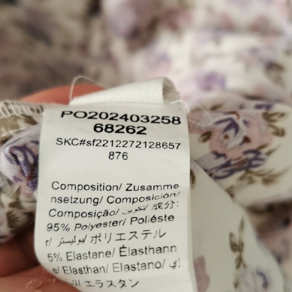 Ditzyfloral Cottagecore Midi/Maxi Peasant Romantic Style Dress Lilac Flowers XL+ - Picture 7 of 8
